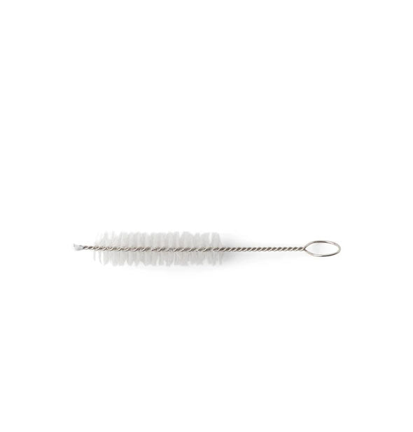 Twisted wire straw brush cleaner with white bristles
