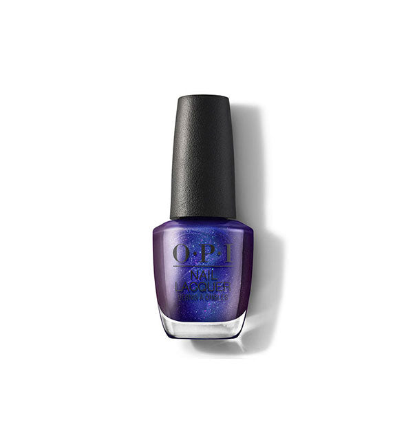 Bottle of shimmery dark blue OPI Nail Lacquer