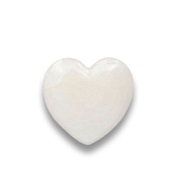 White heart-shaped stone