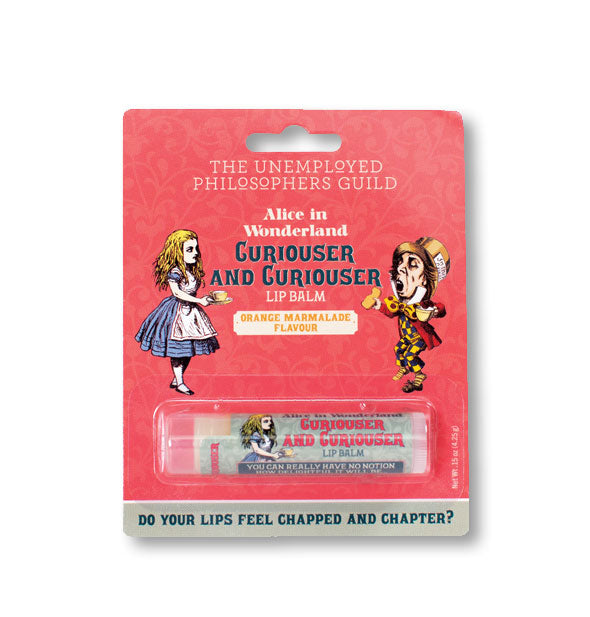 Alice in Wonderland Curioser and Curioser Lip Balm by The Unemployed Philosophers Guild on blister card