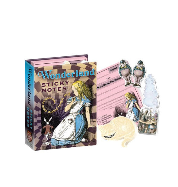 Wonderland Sticky Notes book with samples shown