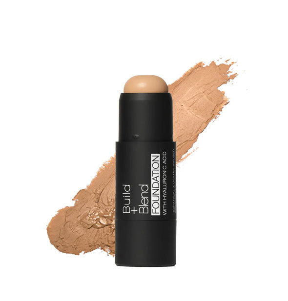 Black stick of Build + Blend Foundation in the shade Almond