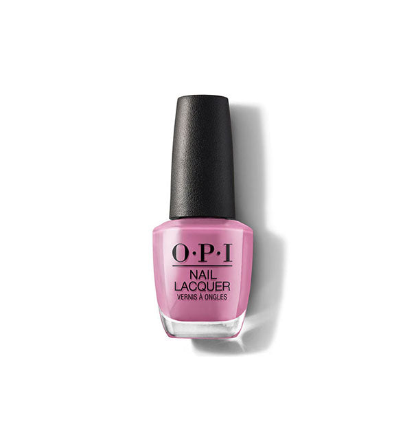 Bottle of OPI Nail Lacquer in a muted, dusty purple-pink shade