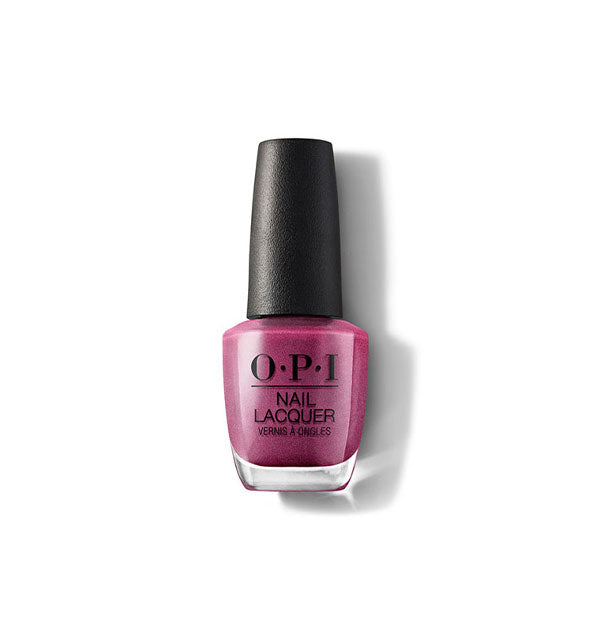 Bottle of shimmery purple OPI Nail Lacquer