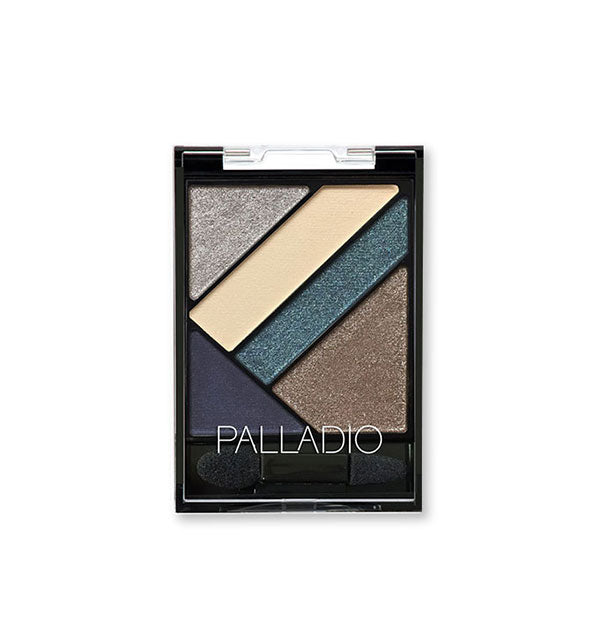 Palladio eyeshadow palette of five colors in cool jewel tones