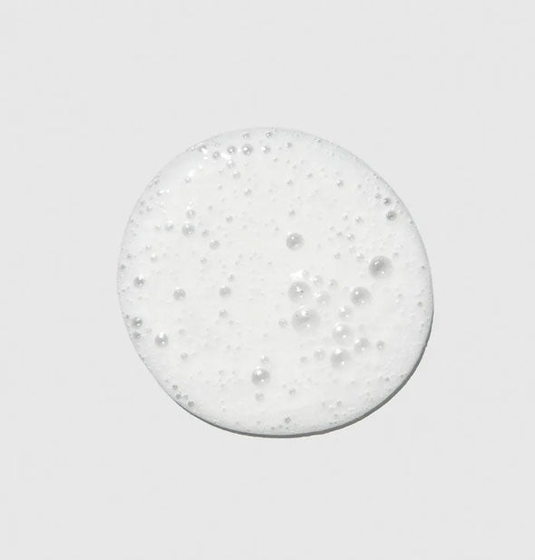 Sample droplet of shampoo lather