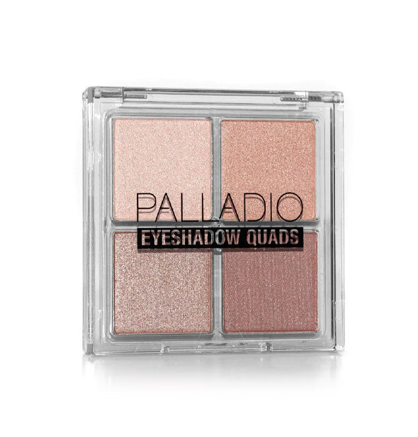Clear square Palladio Eyeshadow Quad palette in Ballerina shades