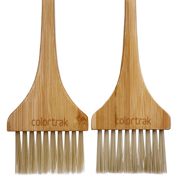 Closeup of ColorTrak's bamboo brush heads
