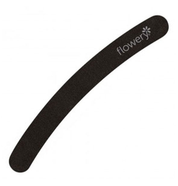 Arched black Flowery nail file