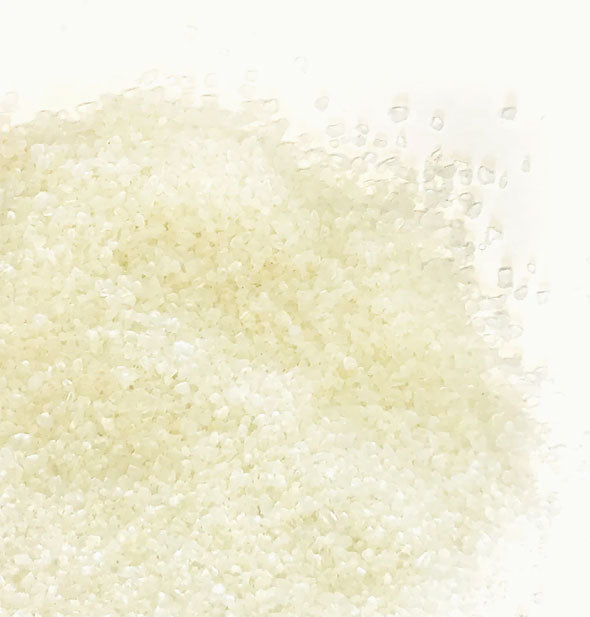 Closeup of bath salt granules