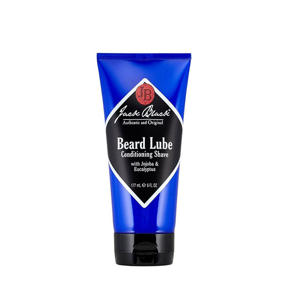 Blue and black 6 ounce bottle of Jack Black Beard Lube Conditioning Shave
