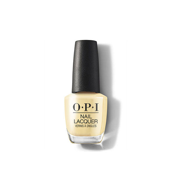 Bottle of light yellow OPI Nail Lacquer