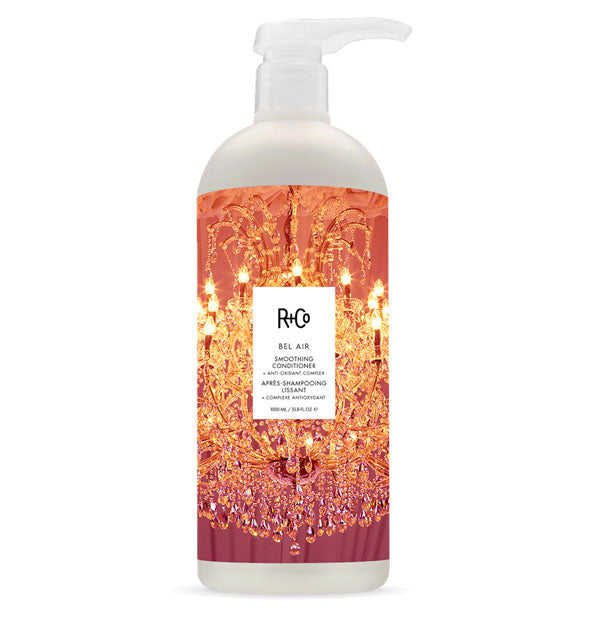 33.8 ounce bottle of R+Co Bel Air Smoothing Conditioner + Anti-Oxidant Complex