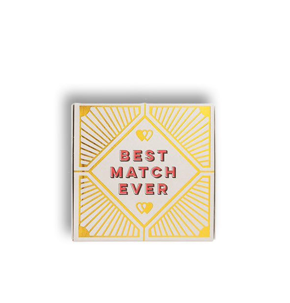 Best Match Ever square matchbox with gold foil detail