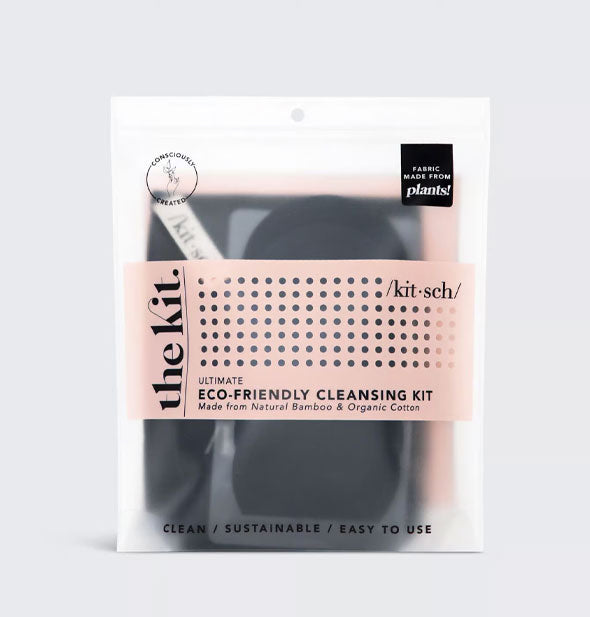 The Kit: Ultimate Eco-Friendly Cleansing Kit pack by Kitsch with contents in Black