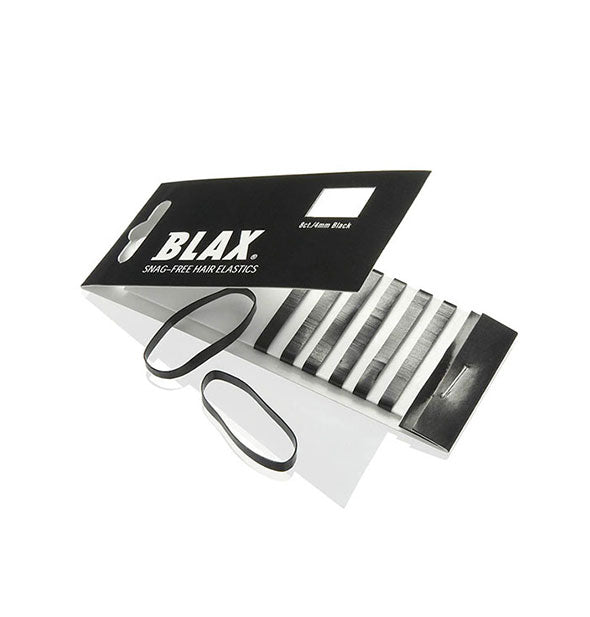 Pack of 8 black Blax Snag-Free Hair Elastics