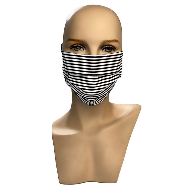 Black & White Stripe Personal Protection Face Mask