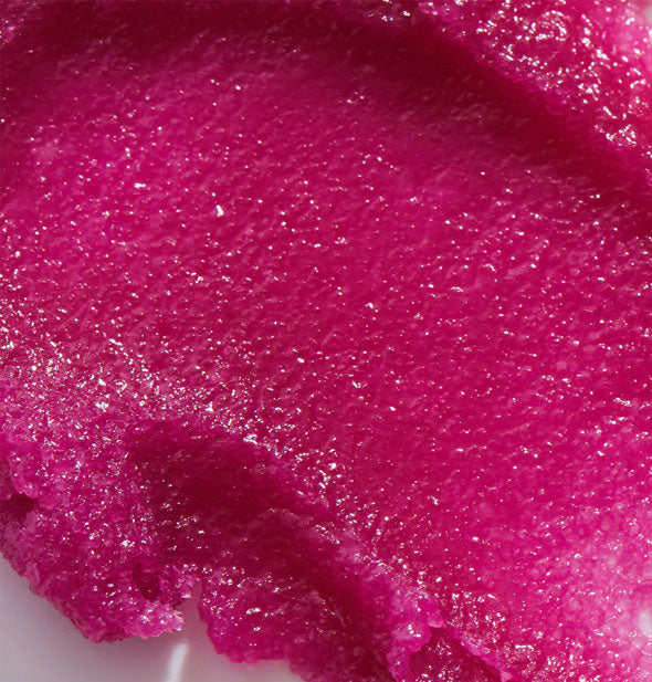Closeup of deep pinkish-purple sugar scrub
