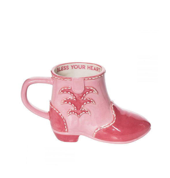 Pink Cowboy Boot Figural Ceramic Mug - World Market