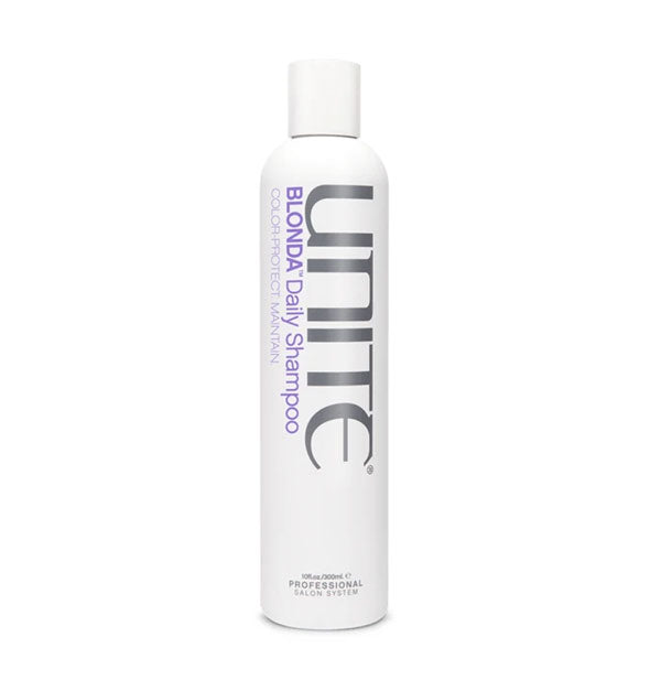 White 10 ounce bottle of Unite BLONDA Daily Shampoo