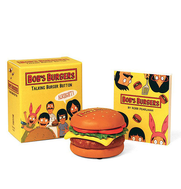 Contents of the Bob's Burgers Talking Burger Button kit