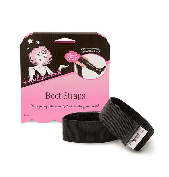 Hollywood Boot Straps shown with packaging