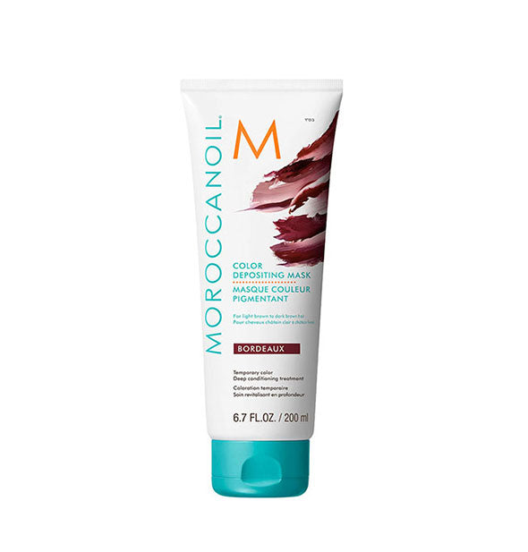 6.7 ounce bottle of Moroccanoil Color Depositing Mask in the shade Bordeaux