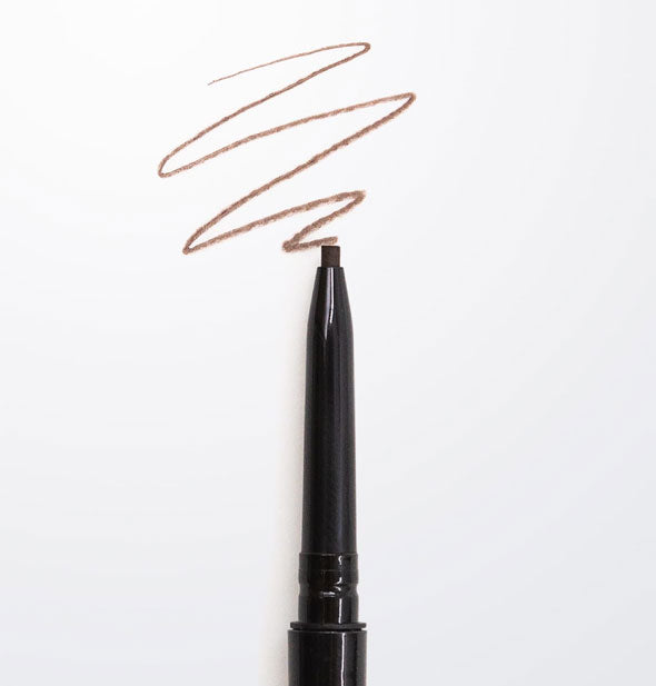Brow Defining Pencil in Dark Brown with sample squiggle drawn
