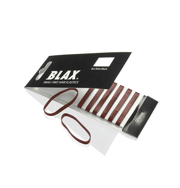Pack of 8 brown Blax Snag-Free Hair Elastics