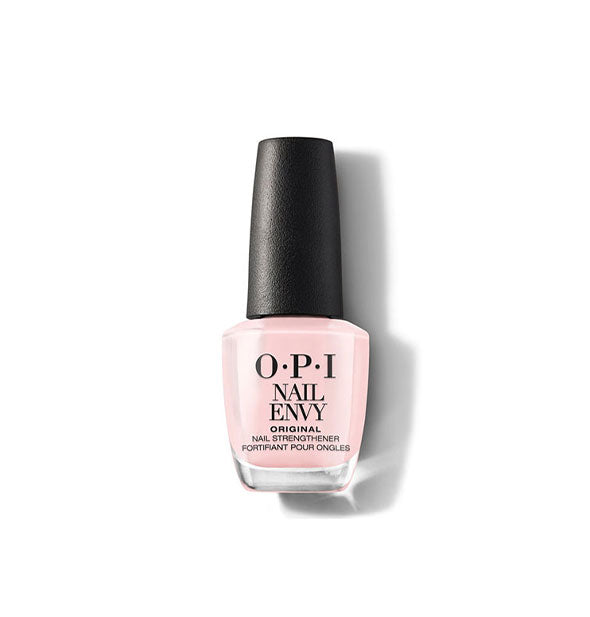 Bottle of OPI Nail Envy Original Nail Strengthener in a light pink shade