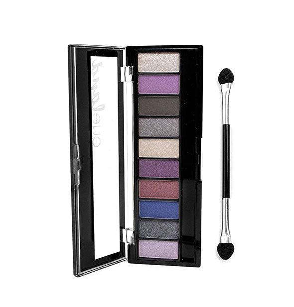 10-shade eyeshadow palette with dual-ended applicator