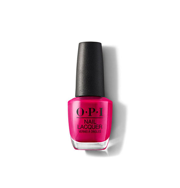 Bottle of shimmery magenta OPI Nail Lacquer