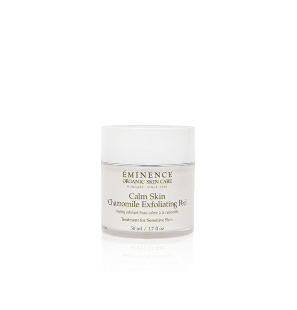 1.7 ounce pot of Eminence Organic Skin Care Calm Skin Chamomile Exfoliating Peel