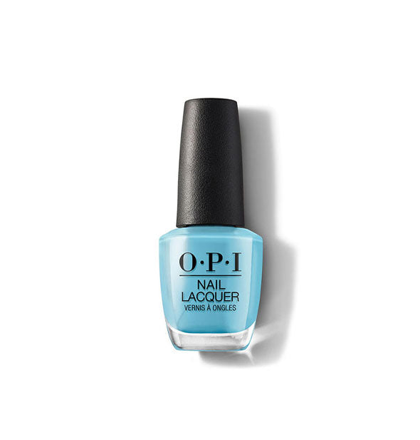 Bottle of blue OPI Nail Lacquer