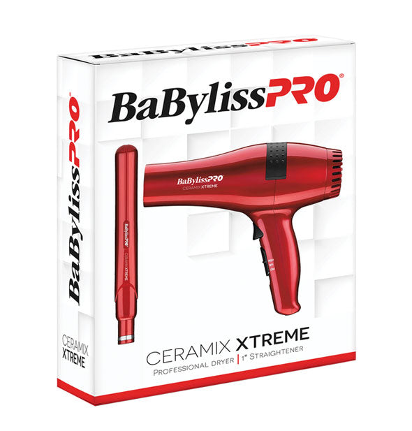 BaBylissPRO Ceramix Xtreme Professional Dryer and 1-Inch Straightener set box