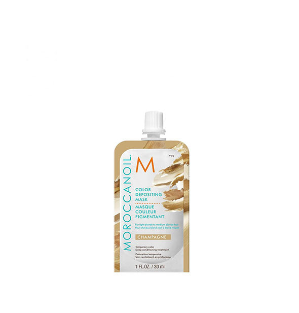 1 ounce pack of Moroccanoil Color Depositing Mask in Champagne