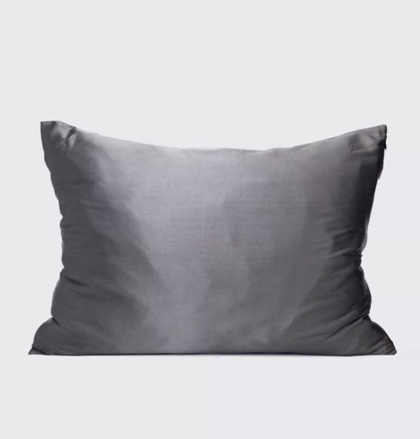 Charcoal gray satin pillowcase