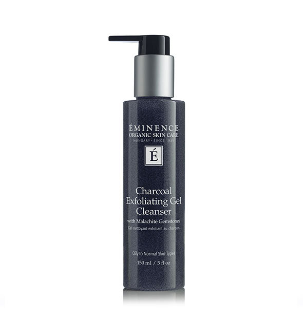 5 ounce bottle of Eminence Organic Skin Care Charcoal Exfoliating Gel Cleanser