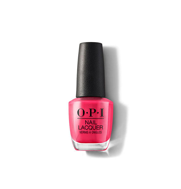 Bottle of magenta OPI Nail Lacquer