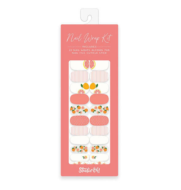 Nail Wrap Kit featuring Citrus Grove design