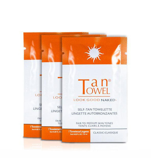  TanTowel Classic Half Body Towelette for Fair to medium skin tone 