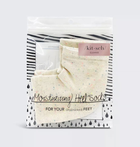 Package of Moisturizing Heel Socks by Kitsch Cleanse