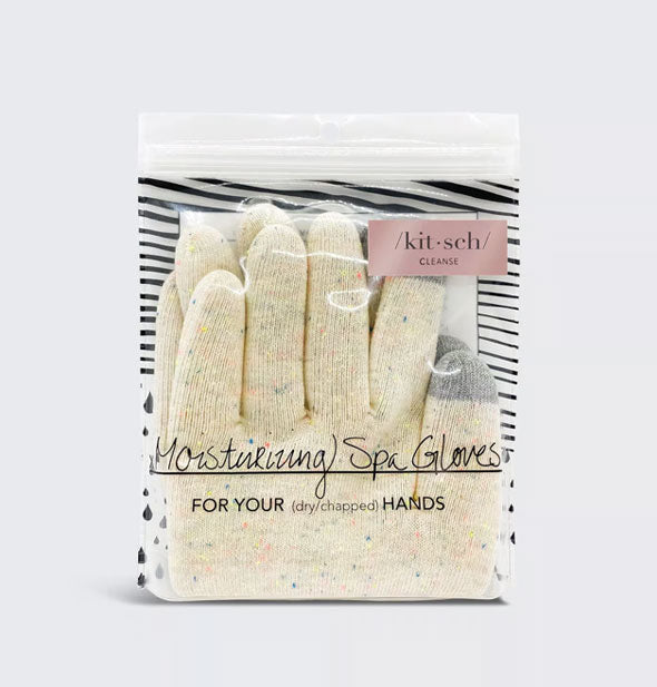 Package of Moisturizing Spa Gloves by Kitsch Cleanse