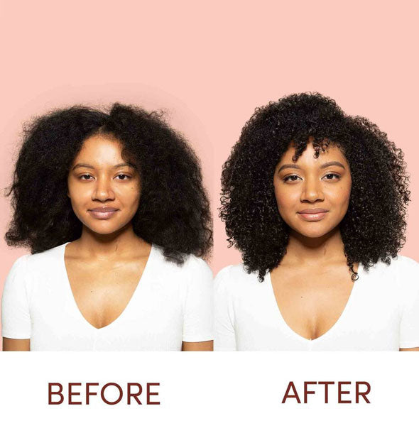 Before and after using Mizani Coconut Soufflé