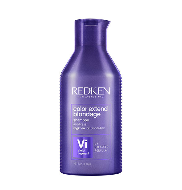 10.1 ounce purple bottle of Redken Color Extend Blondage Shampoo