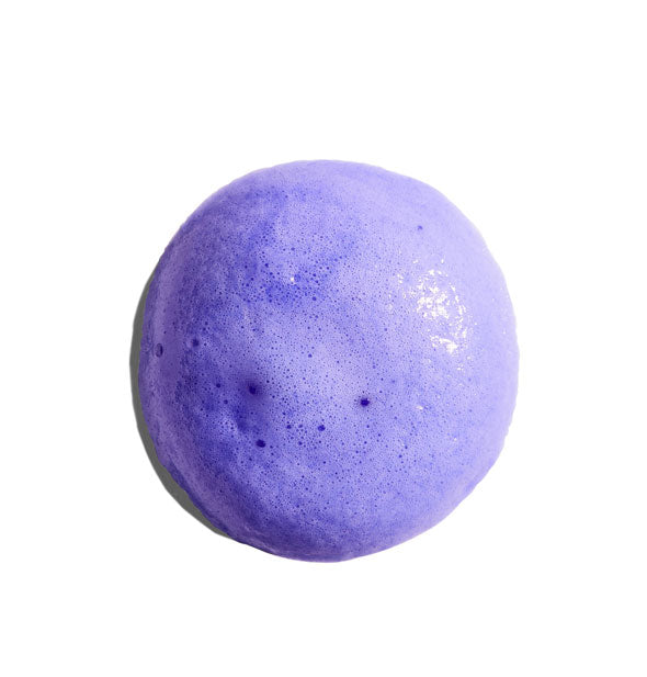 Round dollop of purple foam