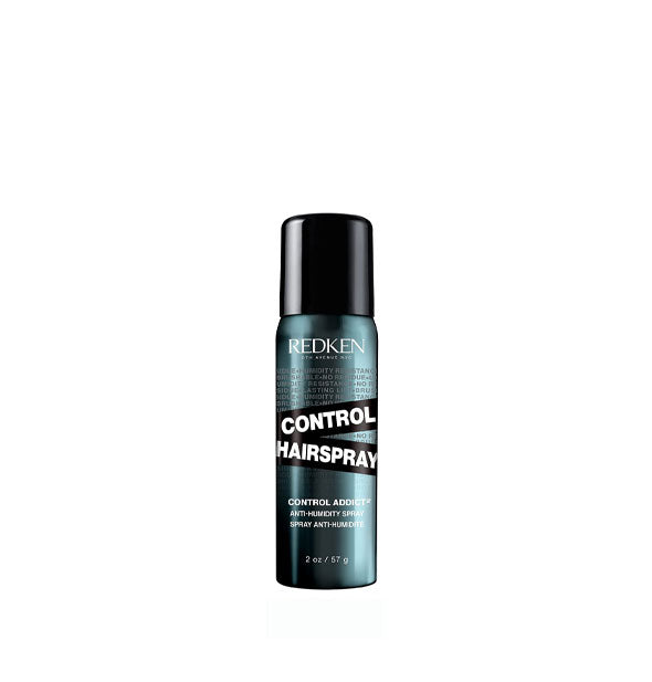 2 ounce blueish-black can of Redken 28 High Hold Control Hairspray
