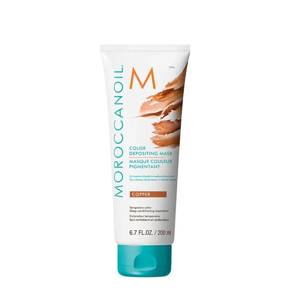 6.7 ounce bottle of Moroccanoil Color Depositing Mask in the shade Copper