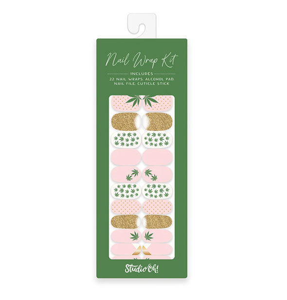 Nail Wrap Kit featuring Cute Cannabis design