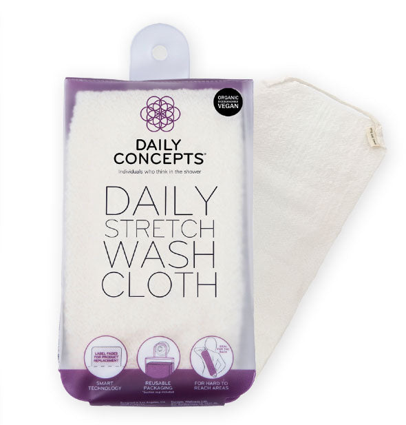 Daily Stretch Wash Cloth with packaging